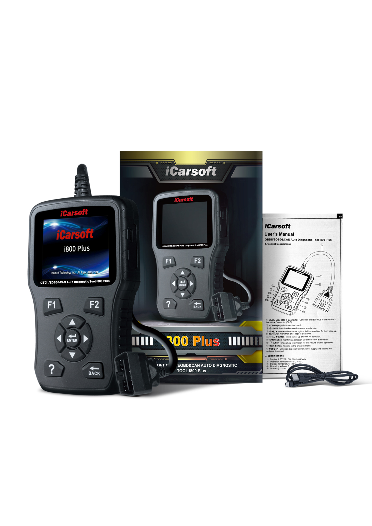 I800 Plus OBDII EOBD Can WIFI BT Diagnostic Tools iCarsoft Technology Inc 