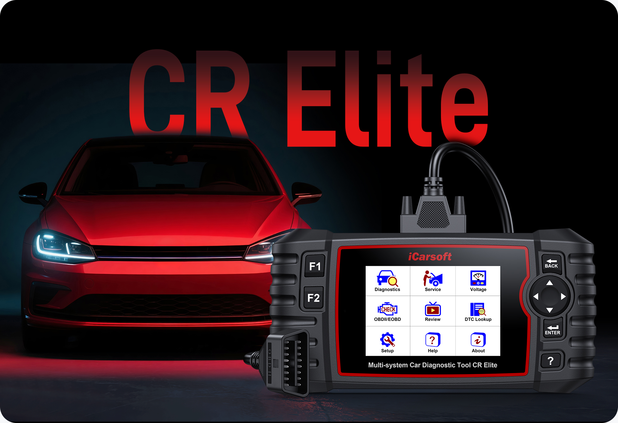 iCarsoft CR Elite - Diagnostic Tool for 4 Critical Car Systems