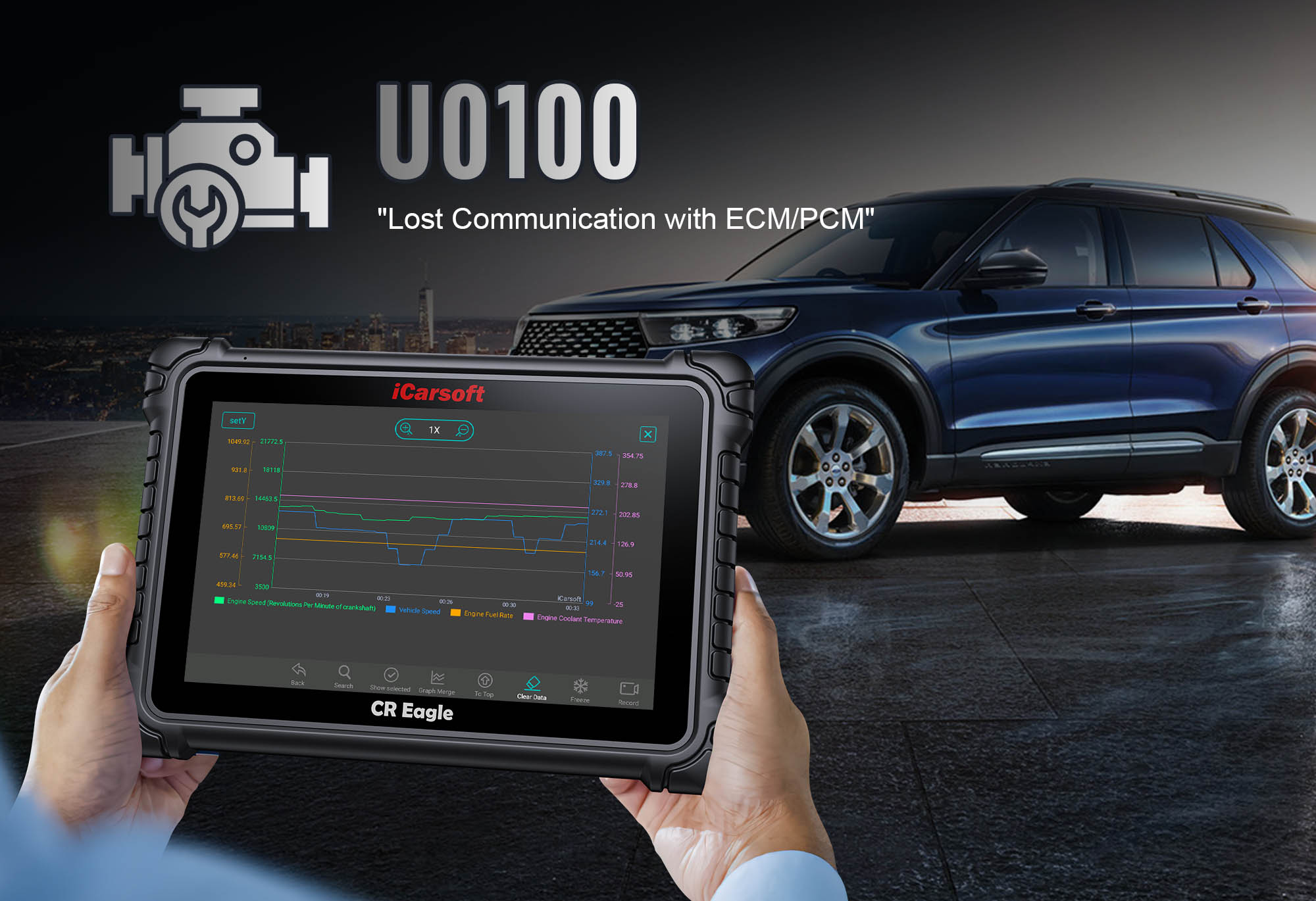 ECM/PCM communication network showing U0100 loss
