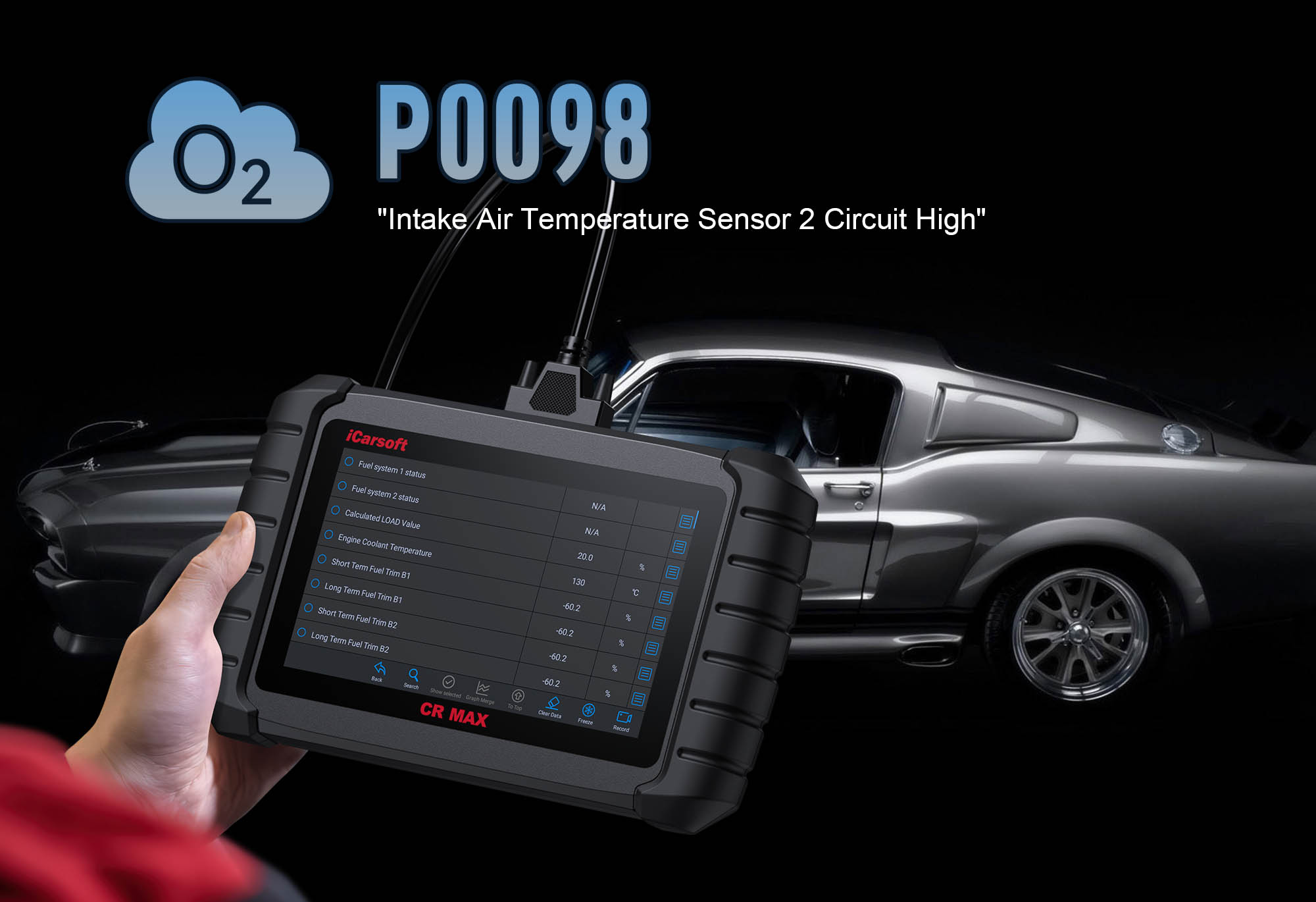 iCarsoft CR MAX Diagnosing P0098 Intake Air Temperature Sensor 2 Issue