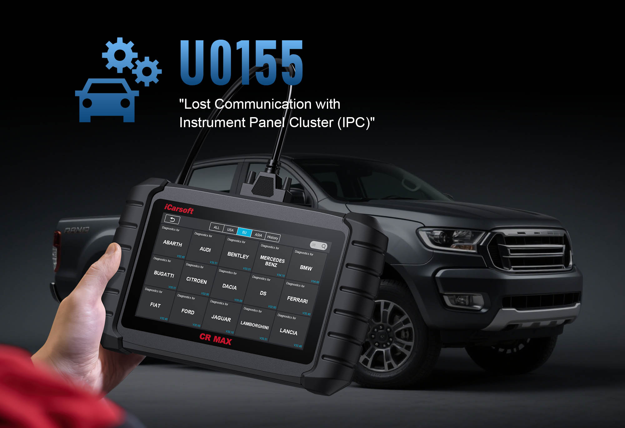 Diagnose & Clear U0155 with iCarsoft CR MAX