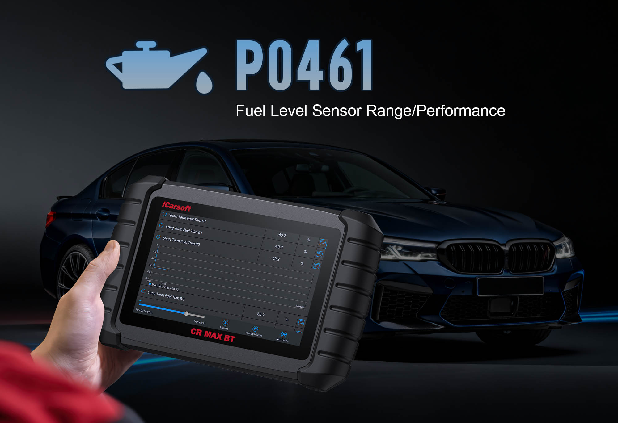 Fuel Level Sensor (integrated with fuel pump) showing P0461 circuit range/performance malfunction