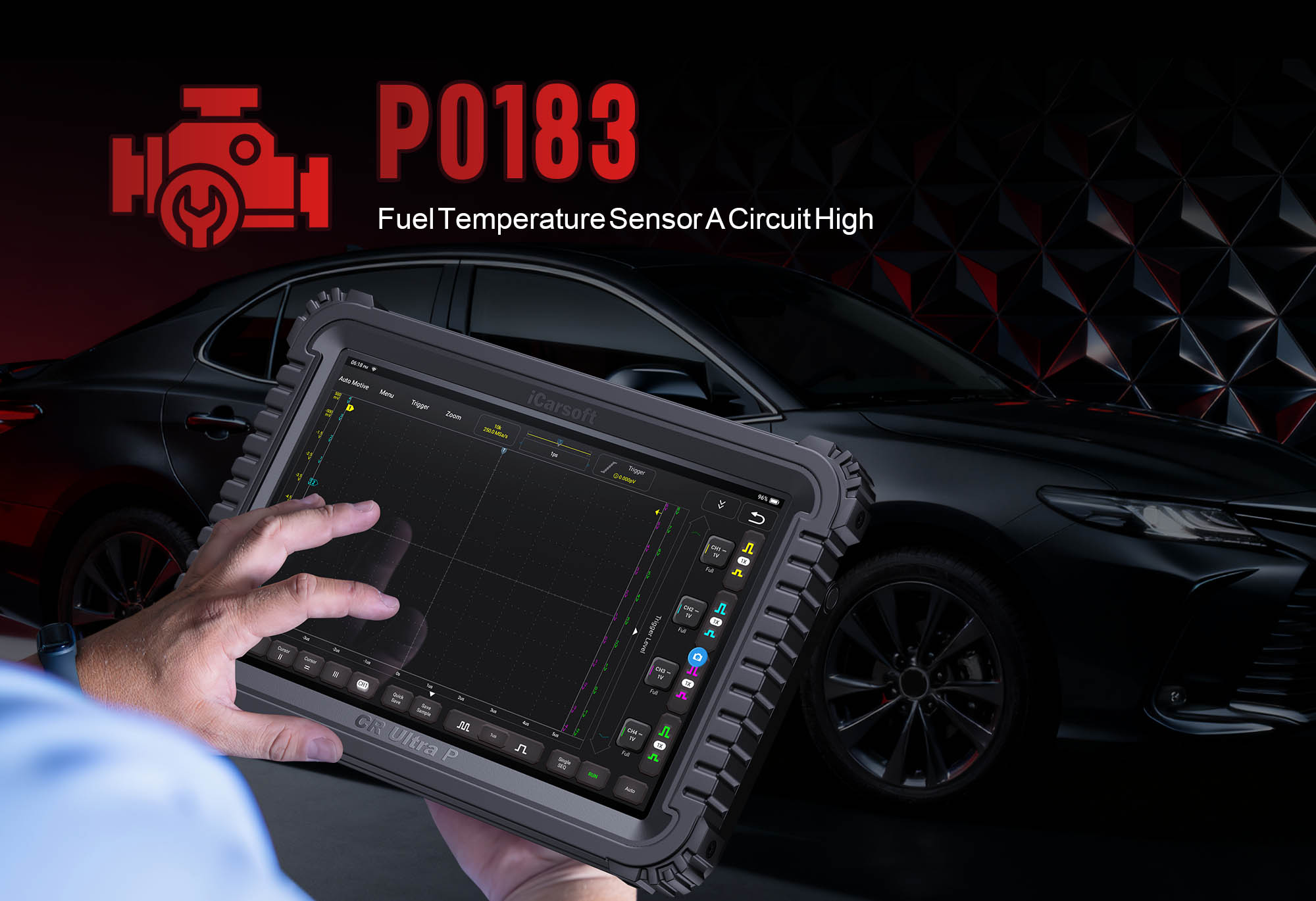 Fuel Temperature Sensor showing P0183 Circuit High Input with iCarsoft CR Ultra P diagnostic