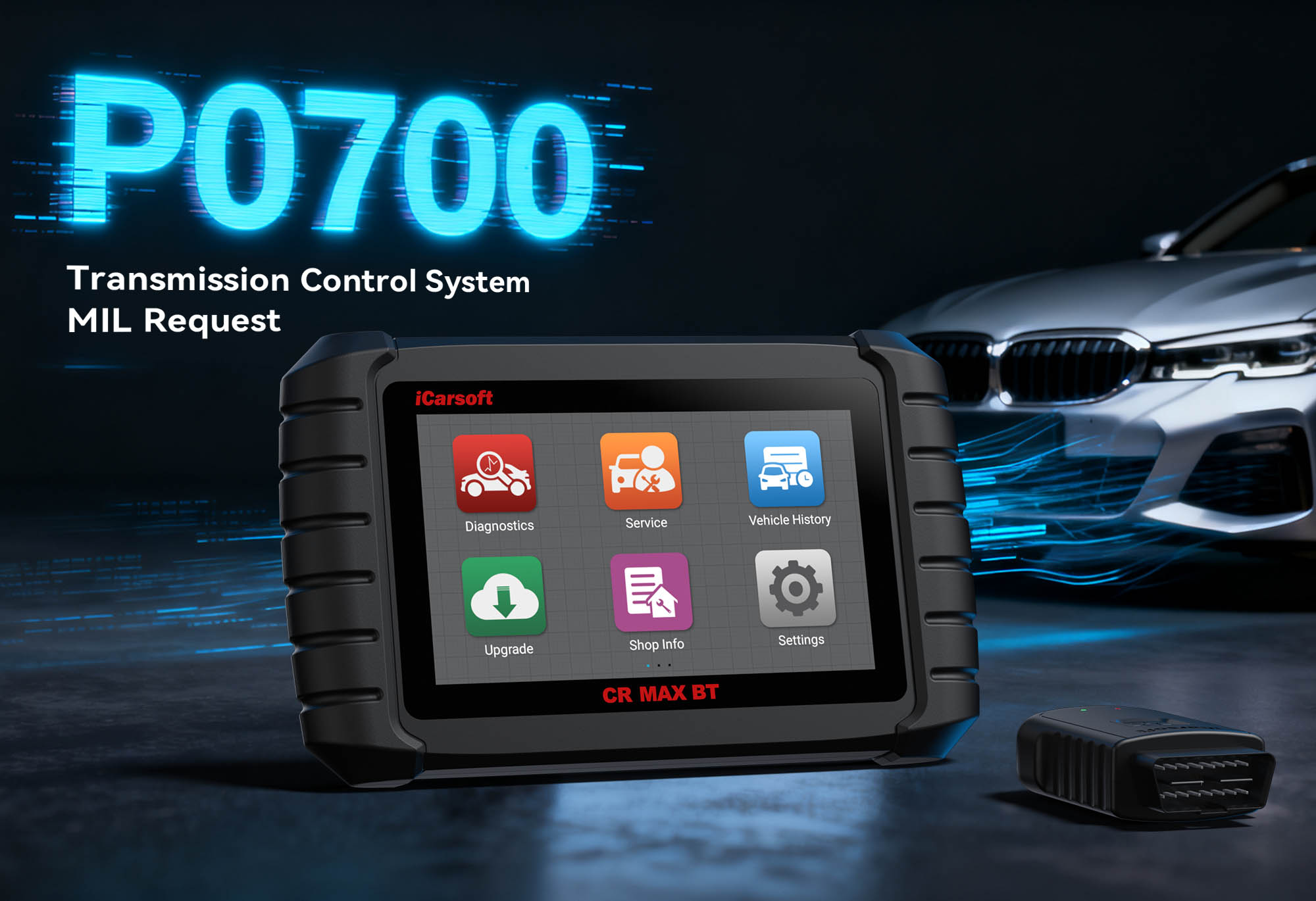 iCarsoft CR MAX BT diagnosing P0700 Transmission Control System Malfunction