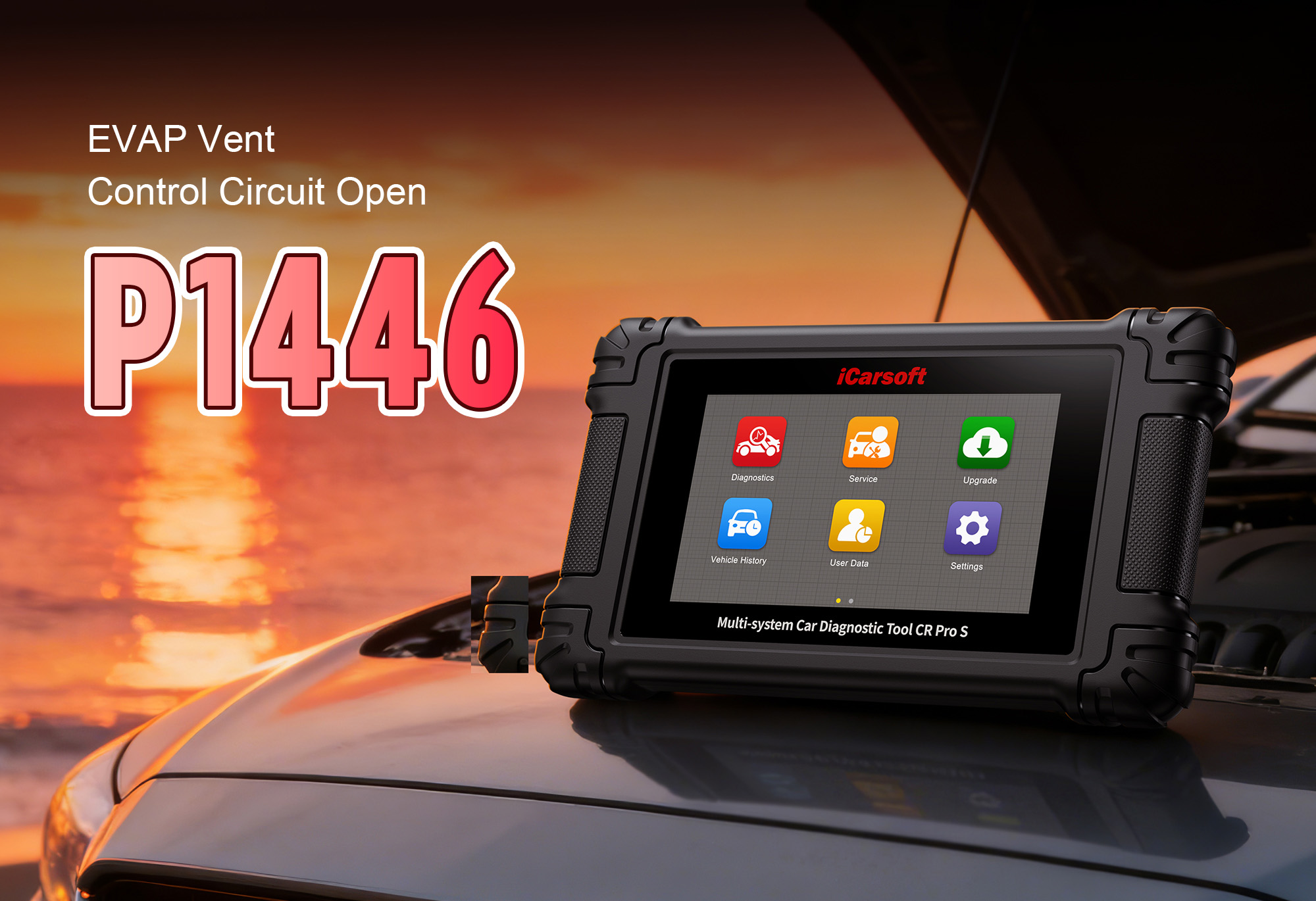 iCarsoft CR Pro S diagnosing P1446 Evaporative Emission System Canister Purge Volume Control Valve Circuit Malfunction