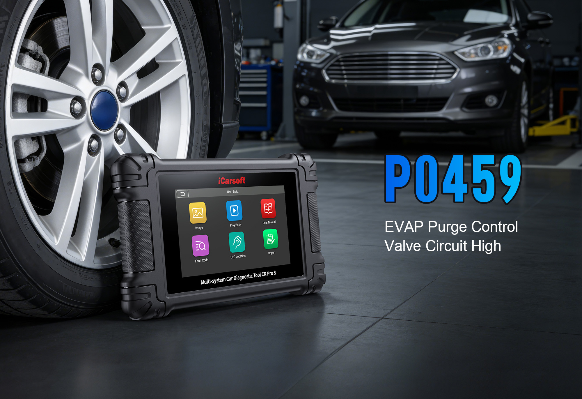 iCarsoft CR Pro S diagnosing P0459 EVAP Vent Control Valve/Solenoid Circuit Intermittent/Erratic