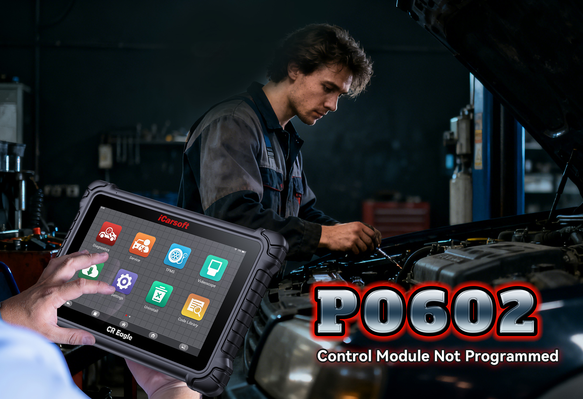 iCarsoft CR Eagle Diagnosing P0602 ECU Control Module Programming Error
