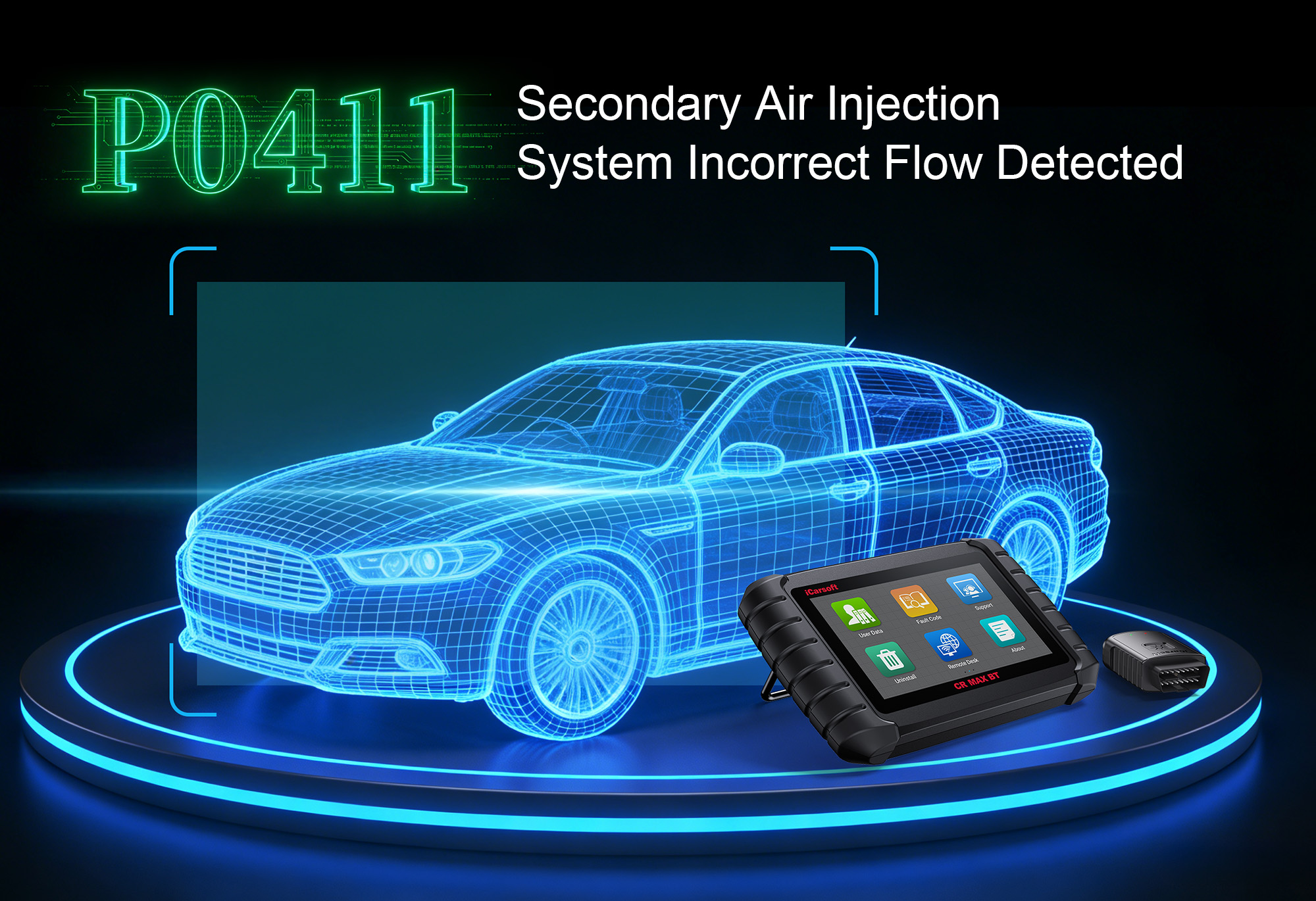 iCarsoft CR MAX BT Testing Secondary Air Injection System for P0411 Code