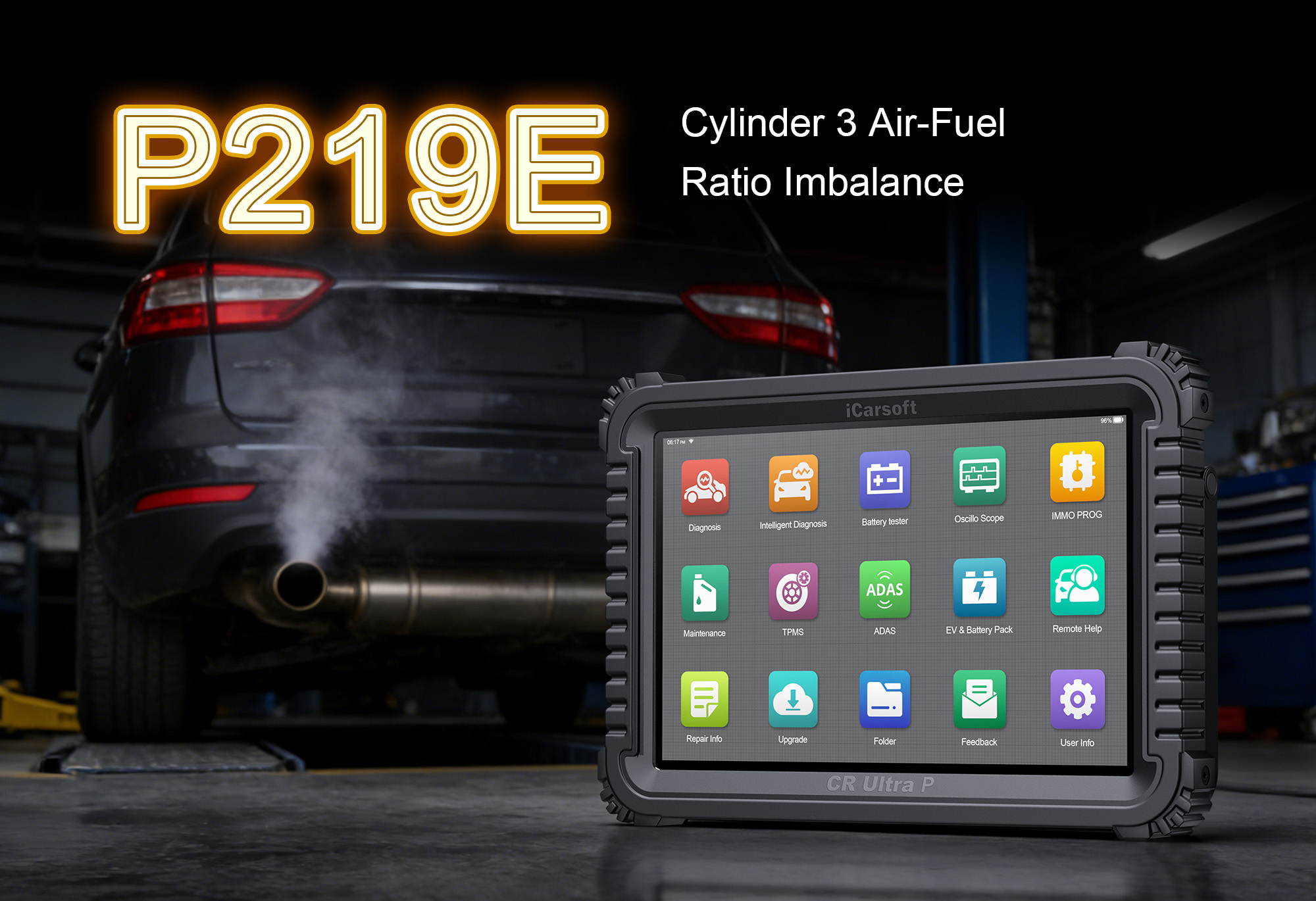 iCarsoft CR Ultra P Testing Cylinder 3 for P219E Air-Fuel Ratio Imbalance Fault