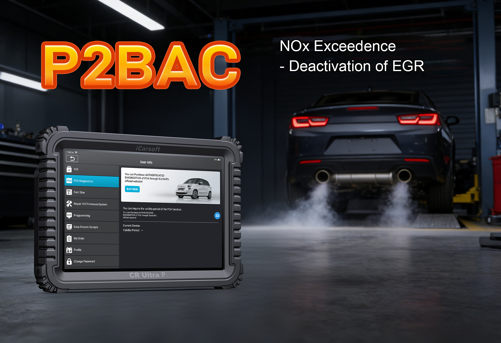 iCarsoft CR Ultra P Diagnosing P2BAC Fault Code - NOx Sensor Data & EGR Valve Position Monitoring