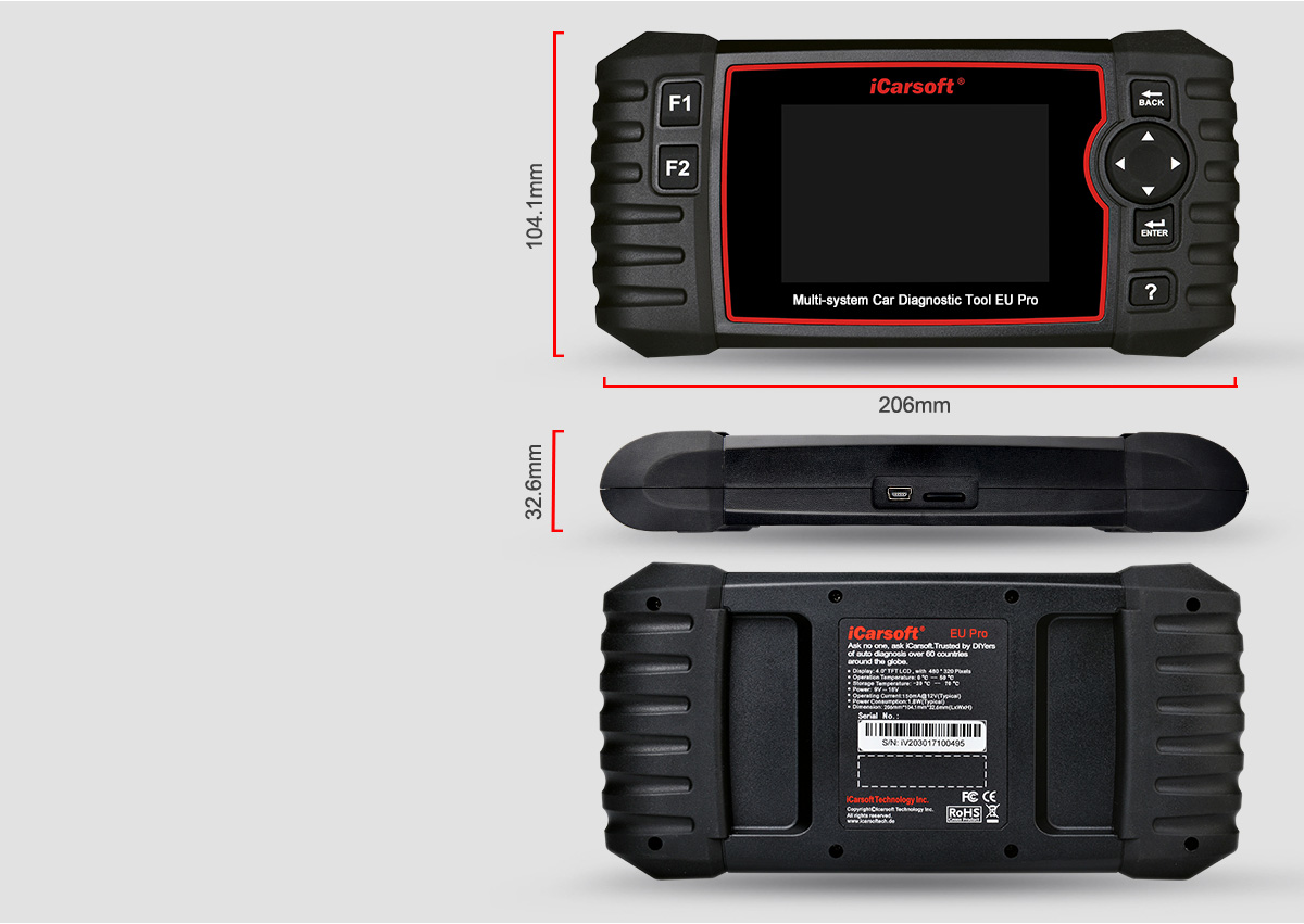 Professional Car Diagnostic Tool iCarsoft EU MAX For European Brands